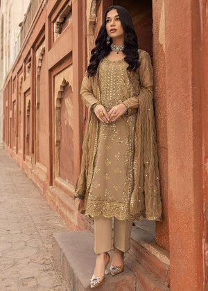 Sunehri Jora – Embroidered Silk Net Unstitched 3Pc Suit