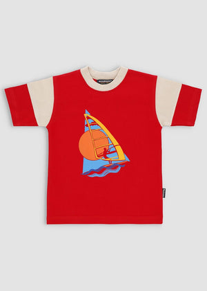 310006 Red Printed T-Shirt