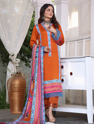 Printed Linen Suit with Printed Dupatta KTE-1638