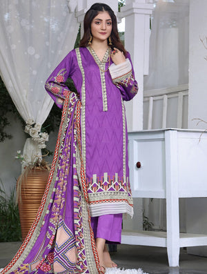 Printed Linen Suit with Printed Dupatta KTE-1645