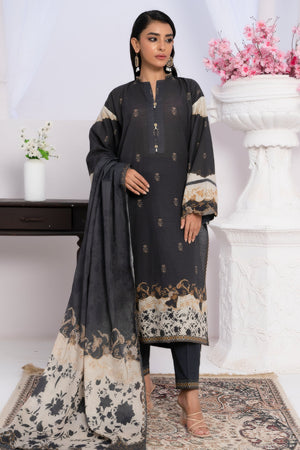 1  Pc Printed Slub Khaddar Unstitched