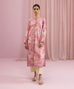 Womens Eid Pret Pink Embroidered Masoori Net Two Piece Suit