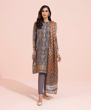 3 Piece - Embellished Jacquard Suit