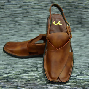 Kurta Corner - Leather Sandal 014 - Tan Brown