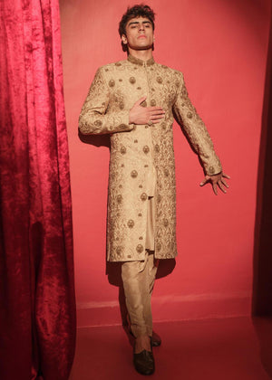 Traditional Hand Embroidered Sherwani - GR0059