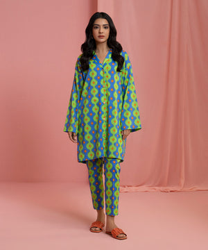2 Piece - Printed Lawn Suit - 0002PDY23V35