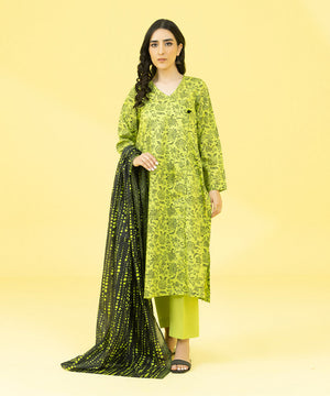 3 Piece - Printed Lawn Suit - 0003CDY23V41