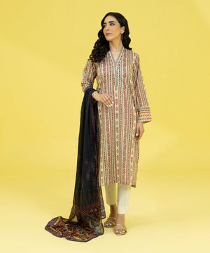 2 Piece - Printed Lawn Suit - 0003CDY23V43