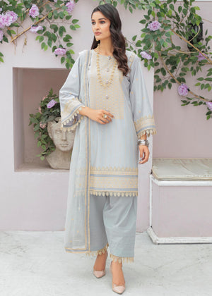 3-PIECE EMBROIDERED LAWN SUIT - 08