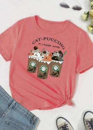 Cat Puccino Graphic Tee