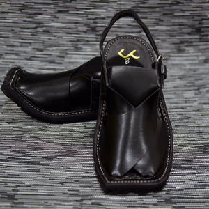 Kurta Corner - Leather Sandal 009 - Black