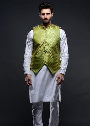 Trendy Jamawar Waistcoat