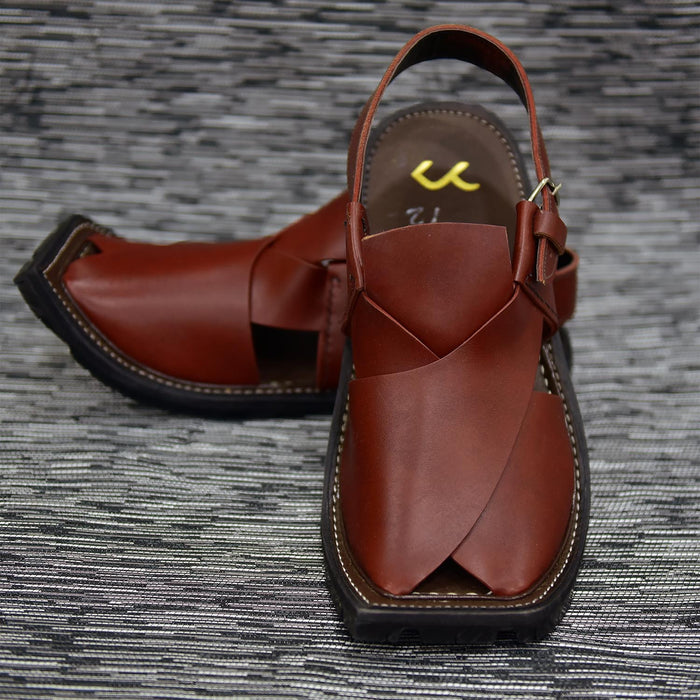 Kurta Corner - Leather Sandal 1019 - Brown