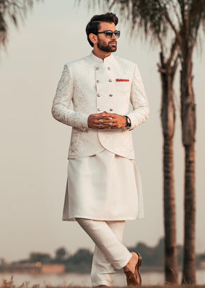 IQ Mens Wear by Sana Suiting - Pearl White - IQ PW 01