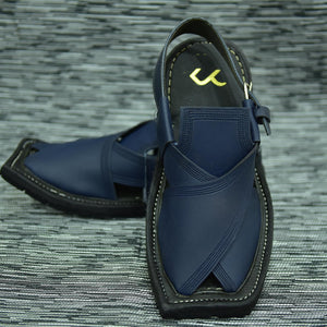 Kurta Corner - Leather Sandal 1009 - Blue