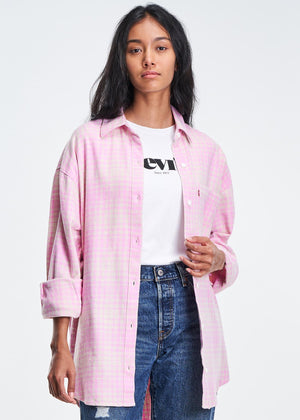 Levi's Women's Nola Menswear Shirt- A3362-0004-Pink