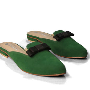 Edison Mules – Green Suede