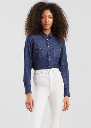 Levi's Women's Ultimate Western Shirt- 86832-0003-Medium Blue