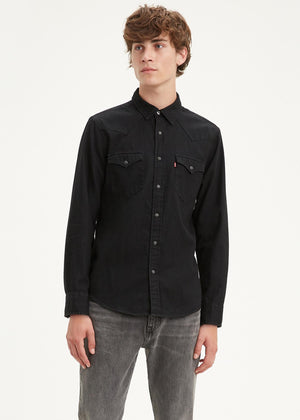 Levi's Men's Classic Standard Fit Western Shirt - 85745-0000-Black Rinse