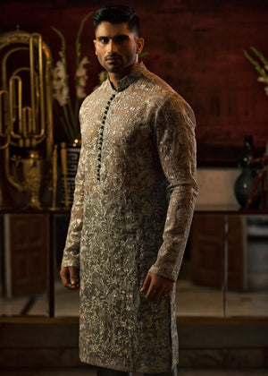 Organza Kurta Paired with Pure Raw Silk Pants - GR0017