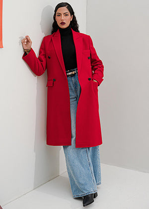 very obsessed - carnelian red coat