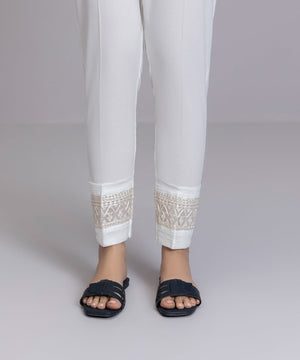 Embroidered Cigarette Pants - 00CPEDY23V29