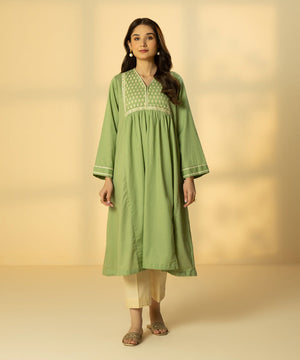 Embroidered Cotton Frock - 00PFEFS23V28