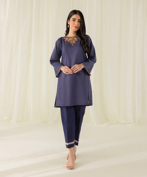 Embroidered Zari Lawn Shirt