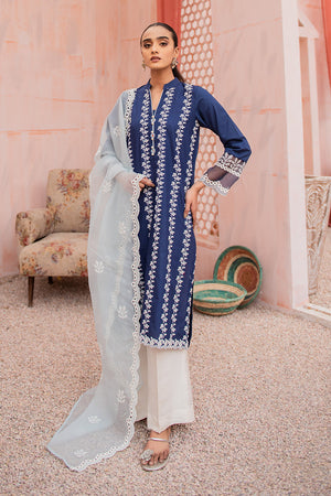 NAVY MIRAGE-2PC (SHIRT & DUPATTA)