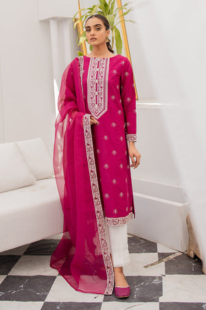 PLUM CLARET-2PC (SHIRT & DUPATTA)