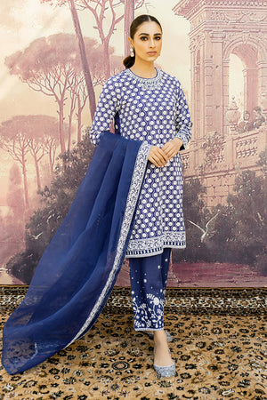 ROYAL BLUE-3PC (SHIRT & DUPATTA)