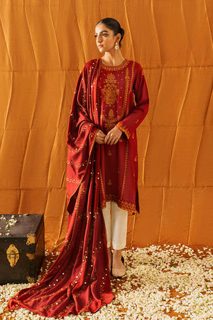 MUGHAL RUST-2PC (SHIRT & DUPATTA)