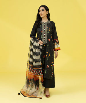 Printed Raw Net Dupatta - 02SESG23V44D