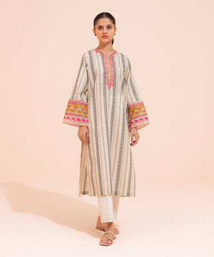 Embroidered Zari Lawn Shirt