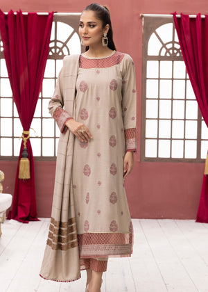 DL-20 : Unstitched Embroidered Dhanak 3PC