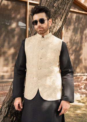 Ivory Embroidered Waistcoat
