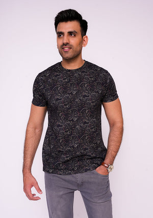 Black Printed T-Shirt