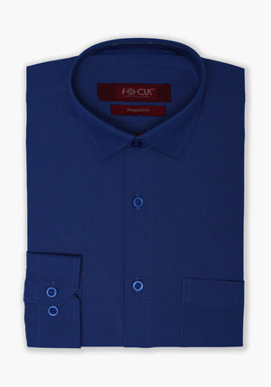 Blue Plain Dress Shirt