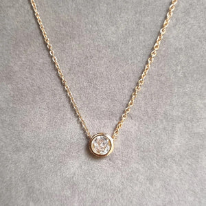 Classic simple necklace (A12)rosegold