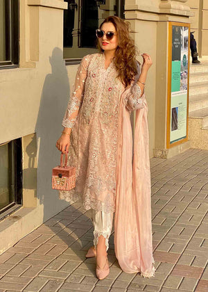 Embroidered Organza Tunic With Shalwar 8F