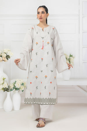2Pc Solid Embroidered Stitched Suit