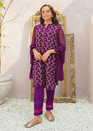 Chiffon Embroidered 3 Pc Suit  OFW-EM-20