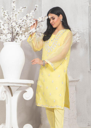 Shahzeb Saeed - Yellow Embroidered Festive Women’s 2-PC Suit (GFSU-2204)
