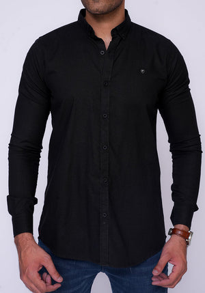 BLACK BUTTON DOWN SHIRT