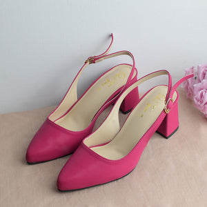 Sling Back Court Shoes- Pink