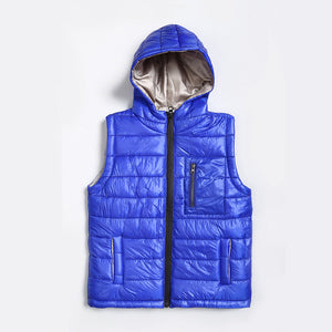 Togso - Blue Hoodie Puffer Jacket