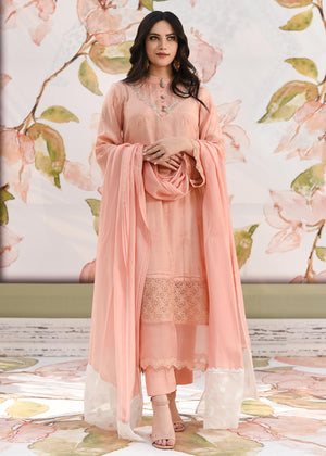 Amna Arshad - Mishaal peachy pink shirt duppata