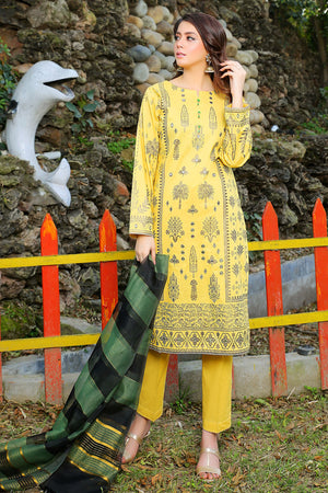 Madame - Embroidered Cotton Lawn Suit-2466