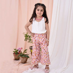 Girls Candy Pink Palazzo Set