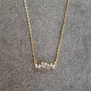 Pastels - Cubic zircon necklace - Golden